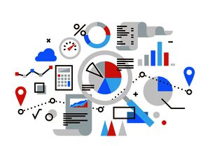 Data Science Reporting Grafik Data Science Reporting Abstrakte Grafik